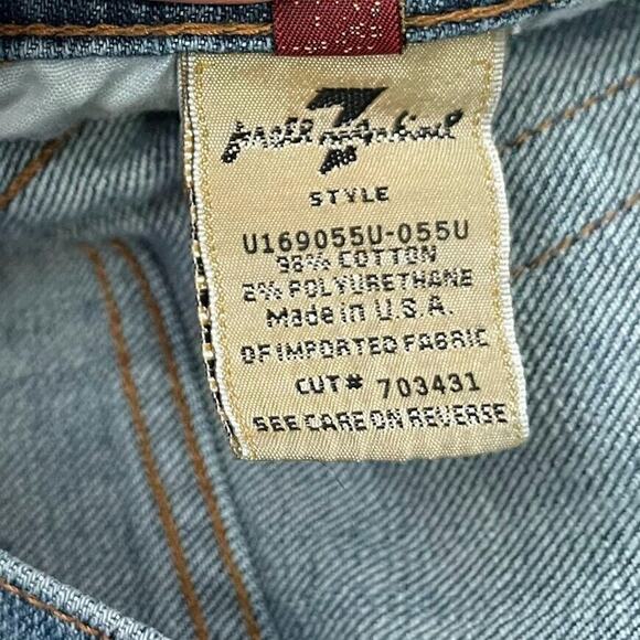 Seven for All Mankind Jeans Size 29 Denim Blue Jeans Low Rise Flare Western Y2K - Picture 8 of 14